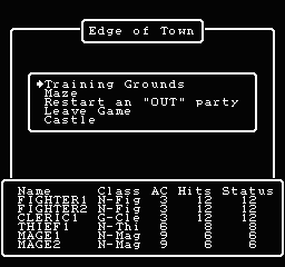 Wizardry - The Knight of Diamonds (USA) In game screenshot